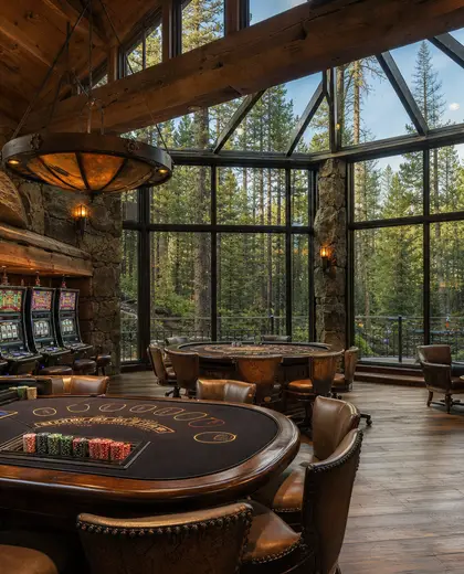 rustic casino — sunroom (forest)