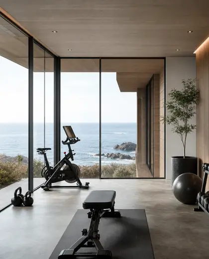contemporary house — training room (ocean)