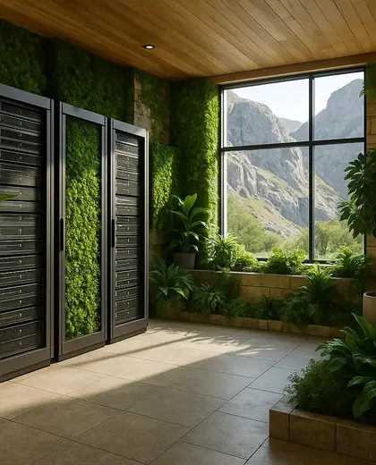 sustainable indoor garden — server room (mountain)