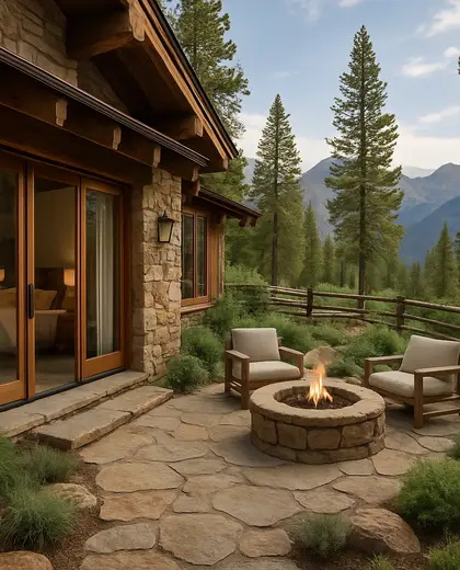 rustic backyard — master bedroom (alpine)