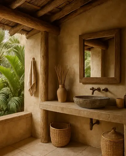 rustic house — bathroom (tropical)