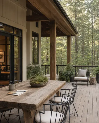 farmhouse office space — terrace (forest)