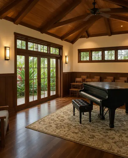 craftsman church — music room (tropical)