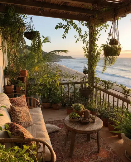 bohemian garden — balcony garden (beach)