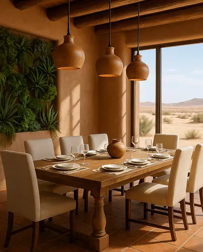 southwestern vertical garden — formal dining room (desert)
