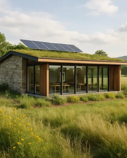 sustainable building — training room (rural)