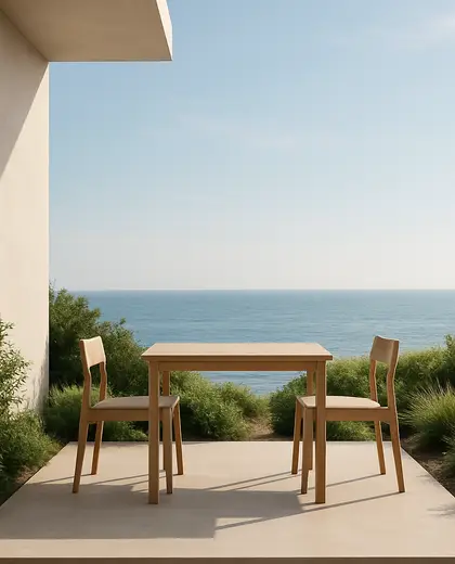 minimalist yard — breakfast nook (ocean)