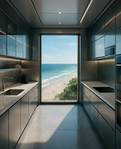 futuristic penthouse — pantry (beach)
