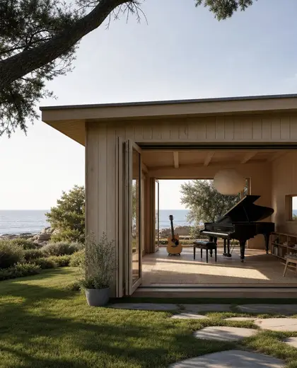 scandinavian yard — music room (ocean)