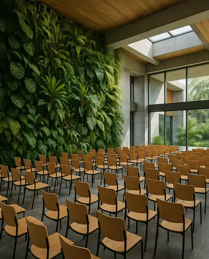 modern vertical garden — conference hall (tropical)