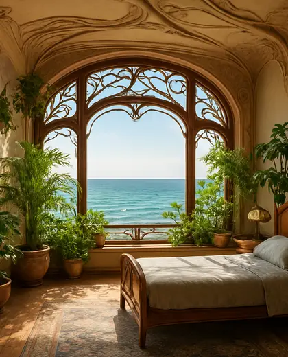 art nouveau indoor garden — youth room (ocean)