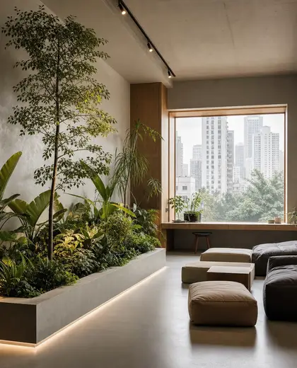 minimalist indoor garden — youth room (urban)
