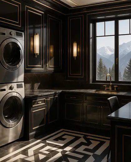 art deco office space — laundry room (alpine)