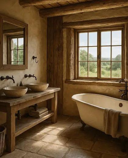 rustic house — bathroom (rural)