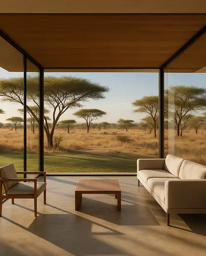 minimalist yard — sunroom (savanna)