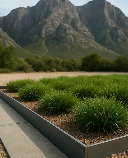 minimalist garden — edging (mountain)