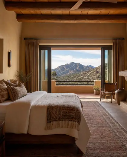southwestern apartment — bedroom (mountain)