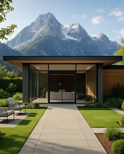 modern yard — reception (mountain)