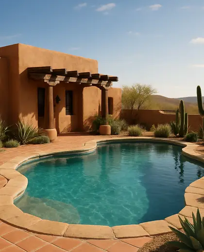 southwestern home — pool (rural)