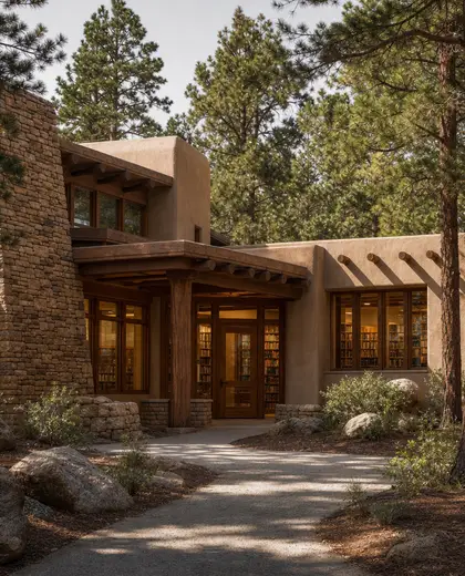 southwestern public space — library (forest)