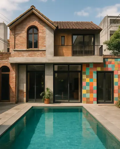 eclectic house — pool (urban)