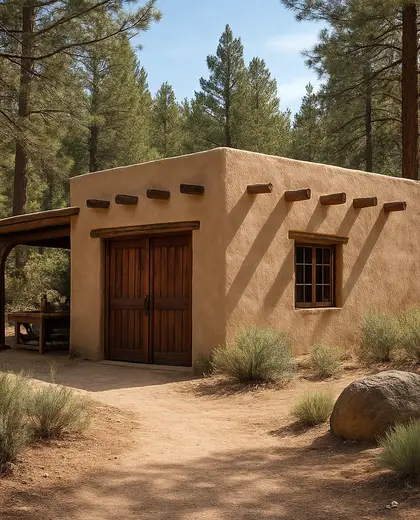 southwestern yard — workshop (forest)