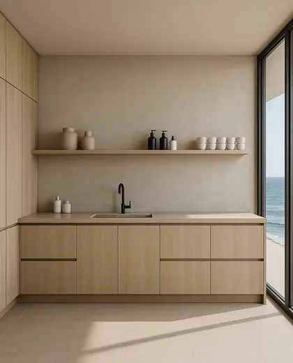 minimalist salon — pantry (ocean)