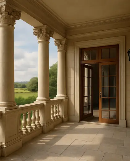 neoclassical home — terrace (rural)