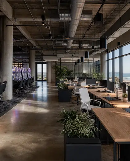industrial casino — open office (coastal)