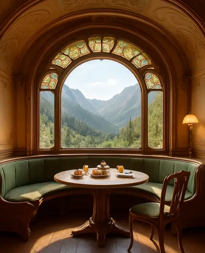 art nouveau theater — breakfast nook (mountain)