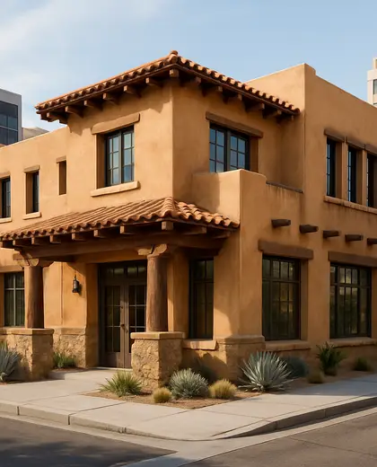 southwestern building — home office (urban)