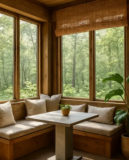 sustainable home — breakfast nook (forest)