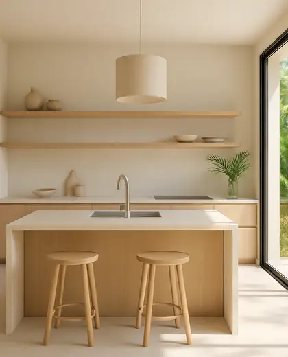 minimalist home — kitchen (tropical)