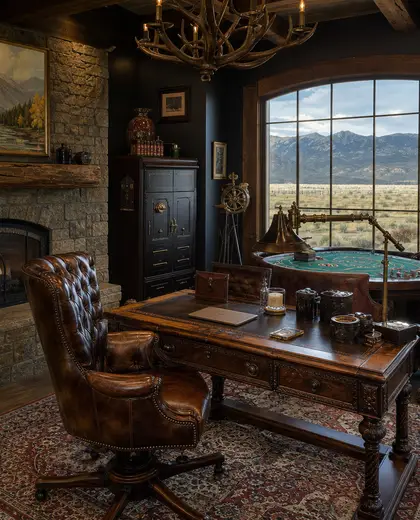 eclectic casino — home office (rural)