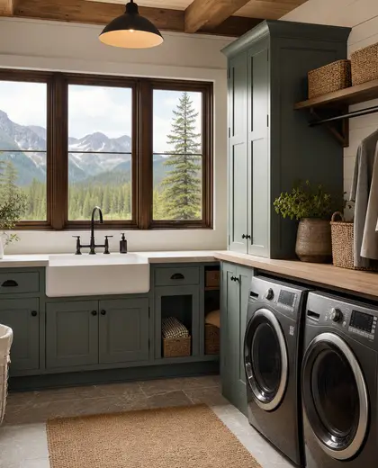 farmhouse house — laundry room (mountain)