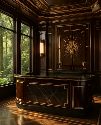 art deco store — reception (forest)
