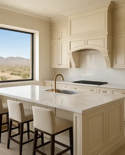 neoclassical condo — kitchen (desert)
