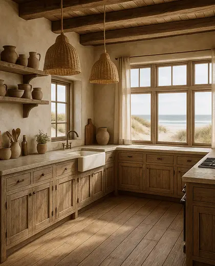 rustic house — kitchen (beach)