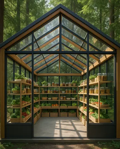 modern greenhouse — pantry (forest)