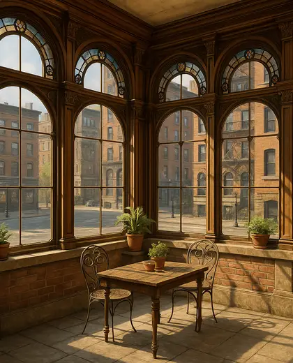 vintage building — sunroom (urban)