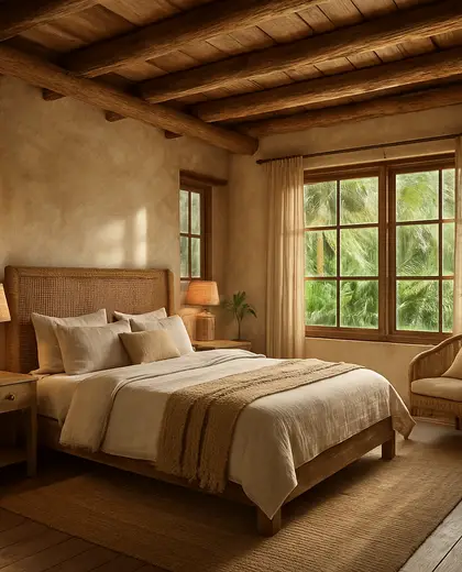 rustic hotel — master bedroom (tropical)