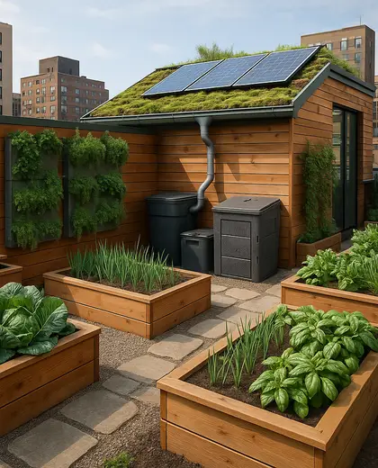 sustainable rooftop garden — pantry (urban)