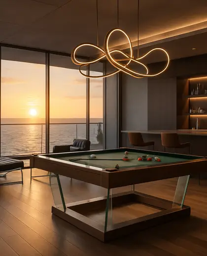 modern penthouse — game room (ocean)