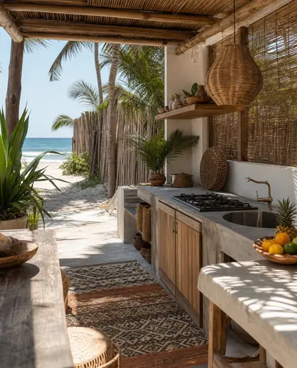 bohemian yard — kitchen (beach)