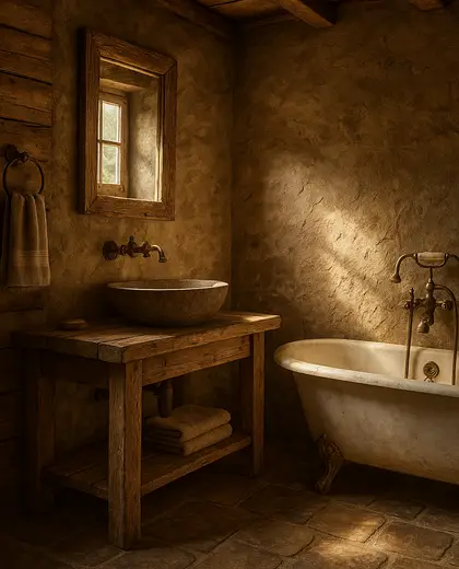 rustic house — bathroom (rural)