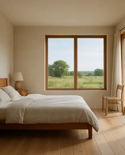 minimalist house — bedroom (rural)