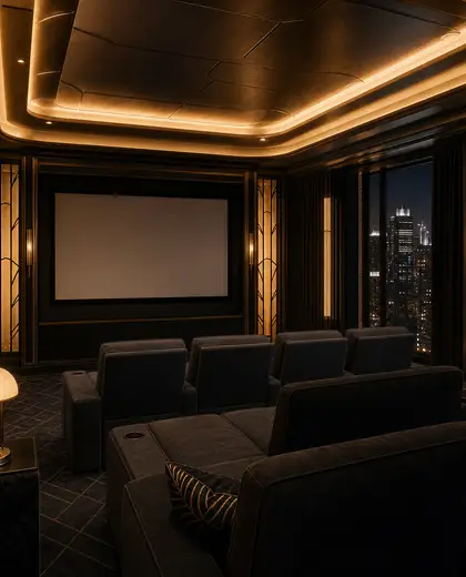 art deco hotel — home cinema (urban)
