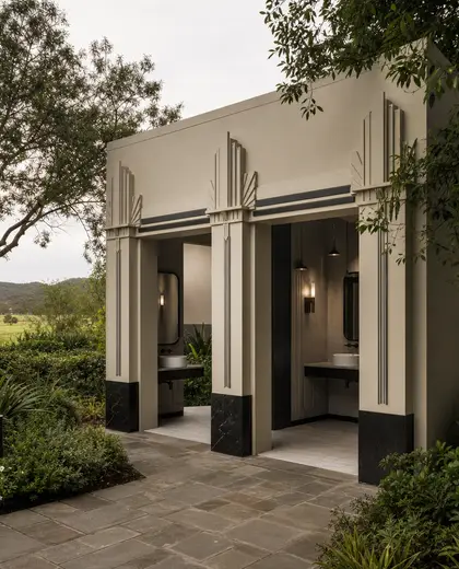 art deco garden — rest room (rural)