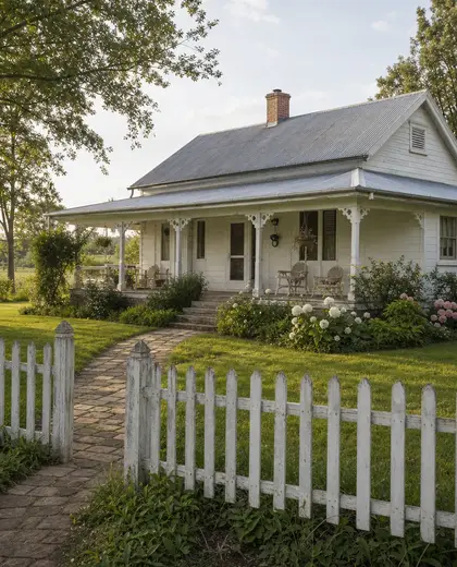 vintage backyard — front yard (rural)
