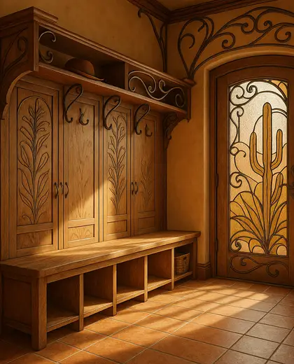 art nouveau farmhouse — mud room (desert)